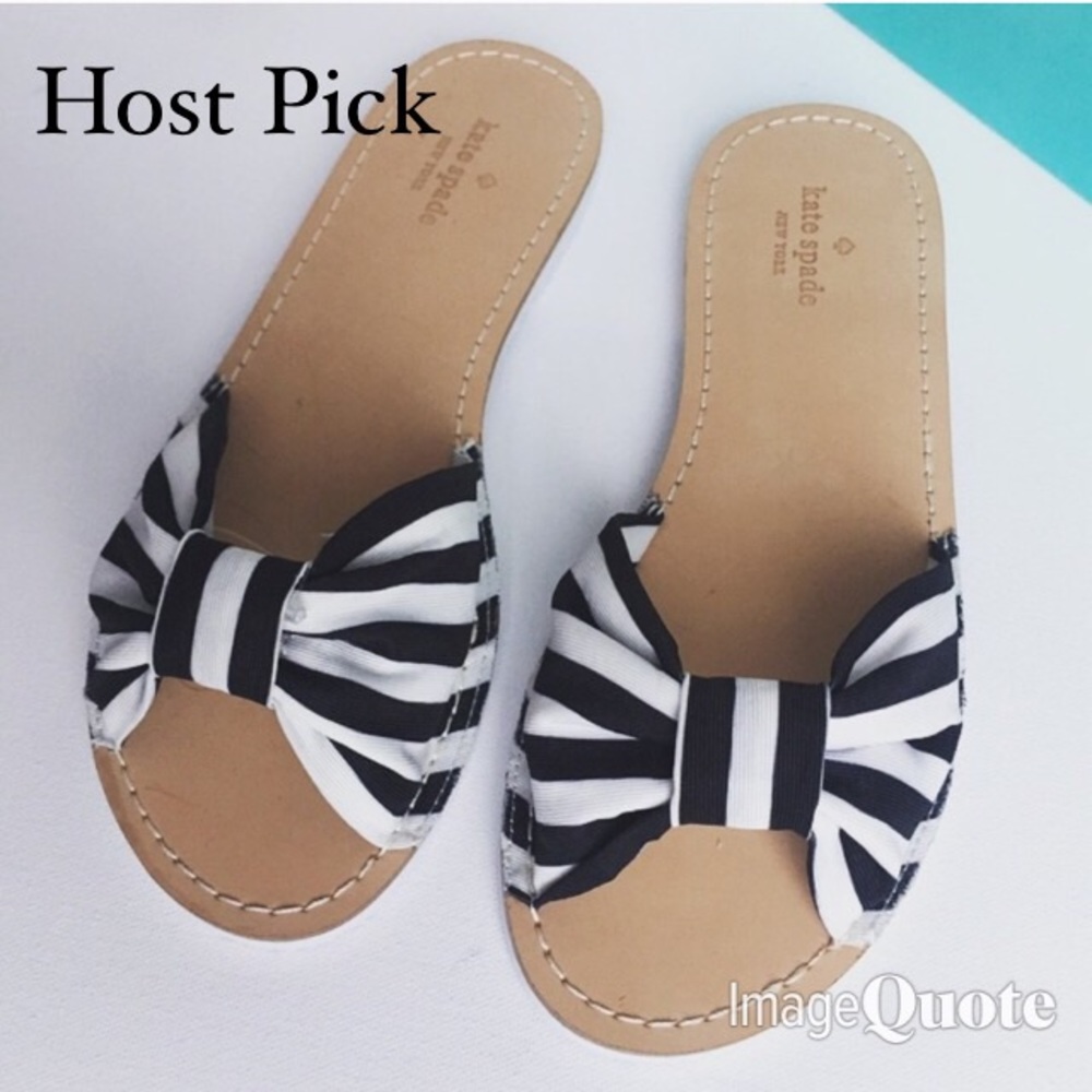 Host Pick Kate ♠️ Indi Black/White Grosgrain Shoes - Picture 1 of 5